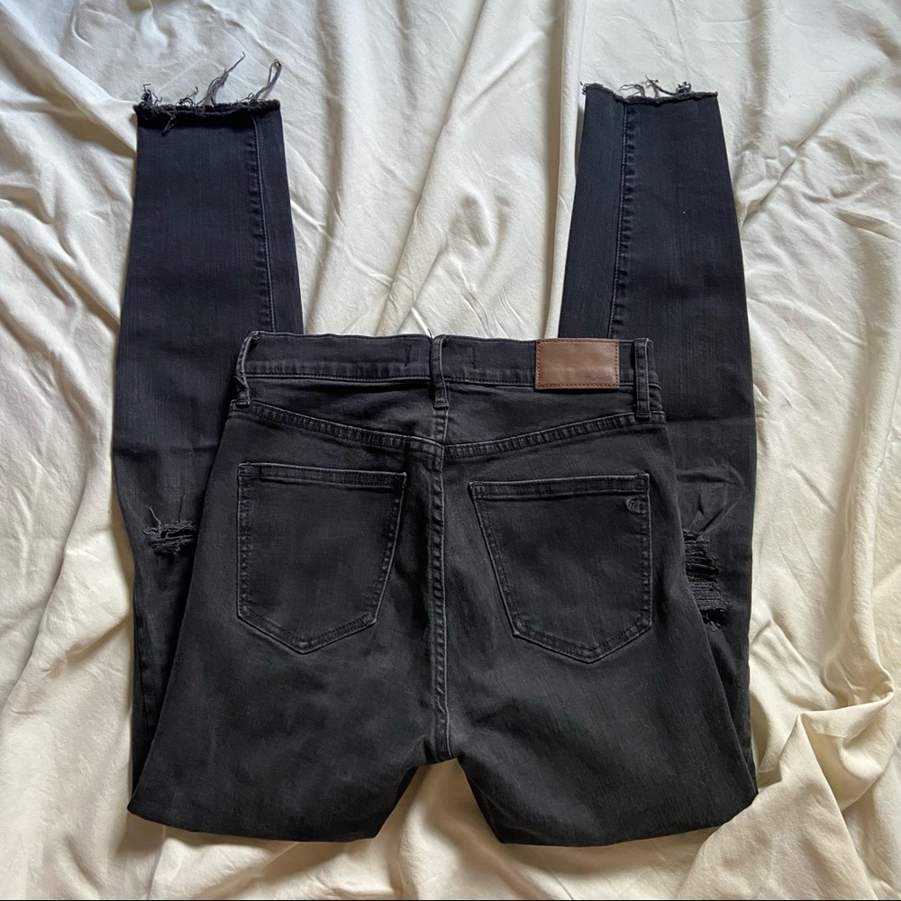 Madewell Womens Black High-Rise Skinny Jeans